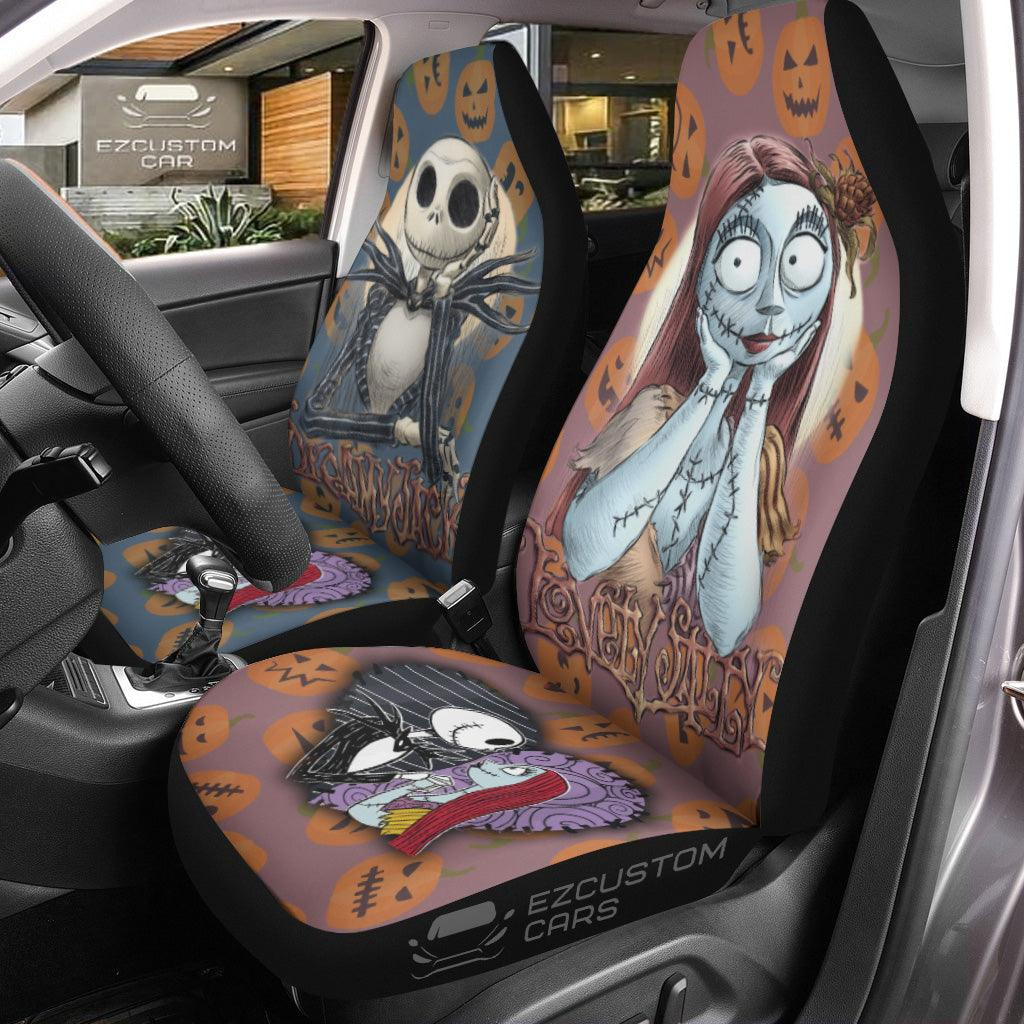 The Nightmare Before Christmas Car Accessories Halloween Car Seat Cover Jack and Roses