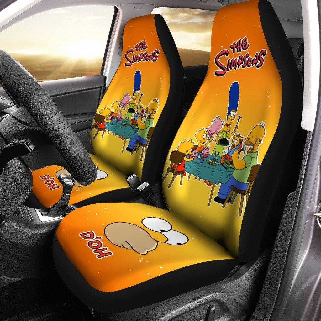 The Simpson And Friends Car Seat Covers