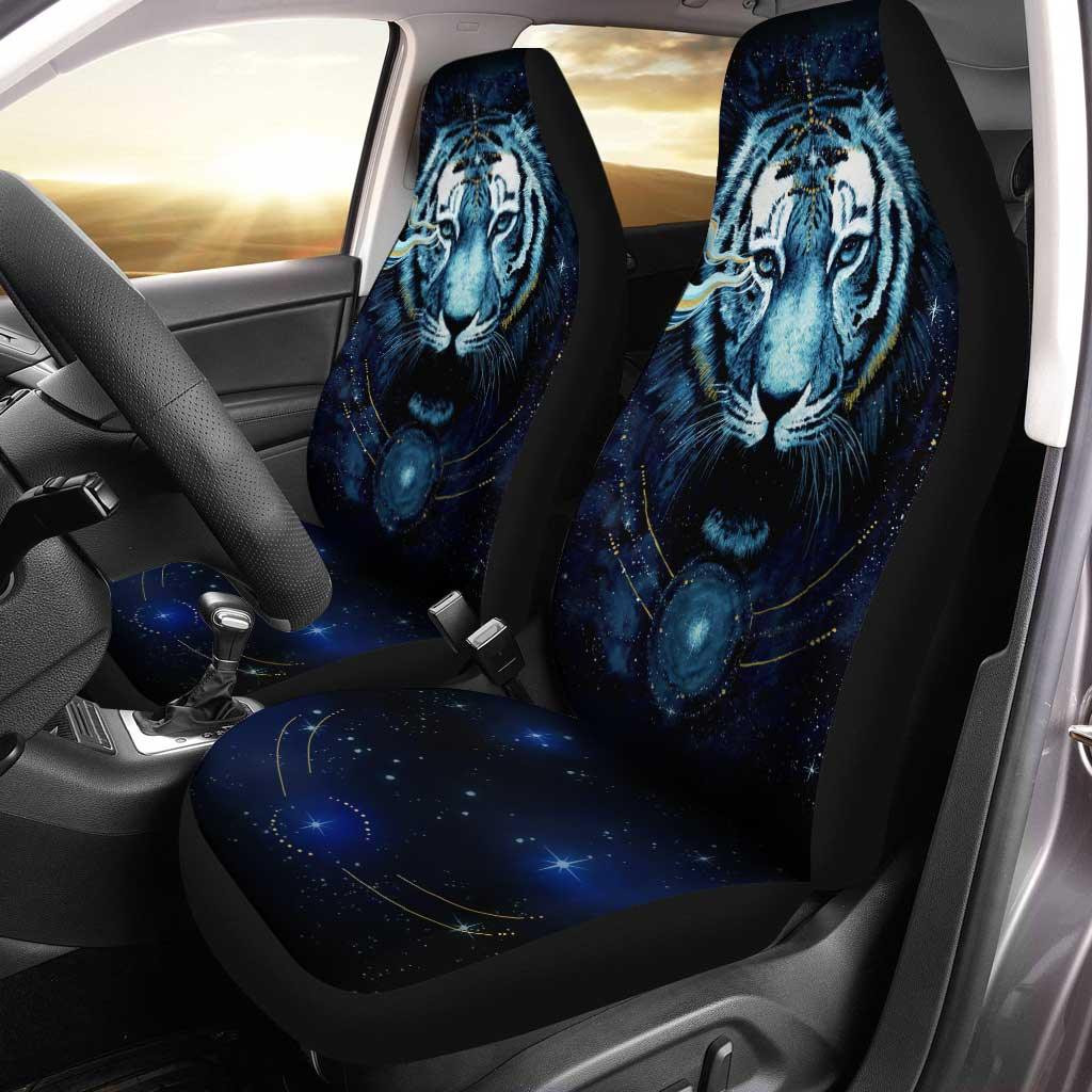 Tiger In The Darkness Car Seat Covers