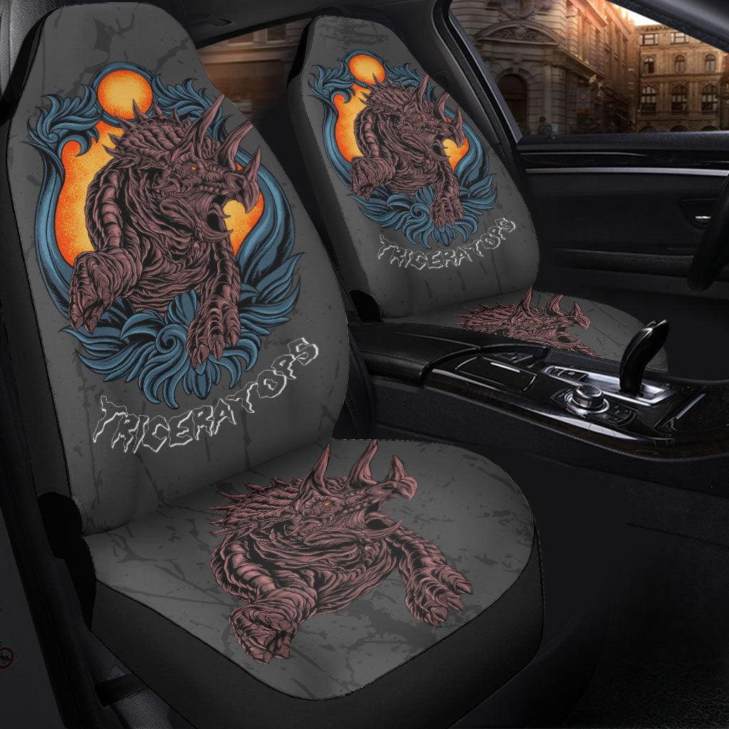 Triceratops Car Seat Covers Custom Dinosaur Car Accessories