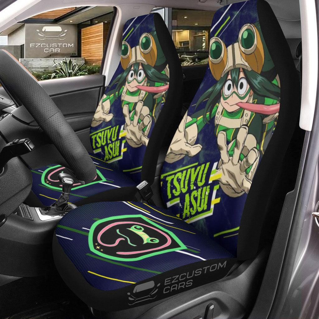 Tsuyu Asui Car Seat Covers Custom Anime My Hero Academia Car Accessories