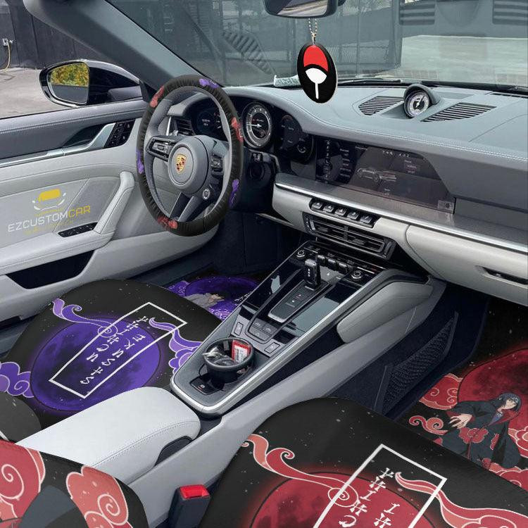 Uchiha Naruto Car Mats x Car Seat Covers Set Anime Car Decoration