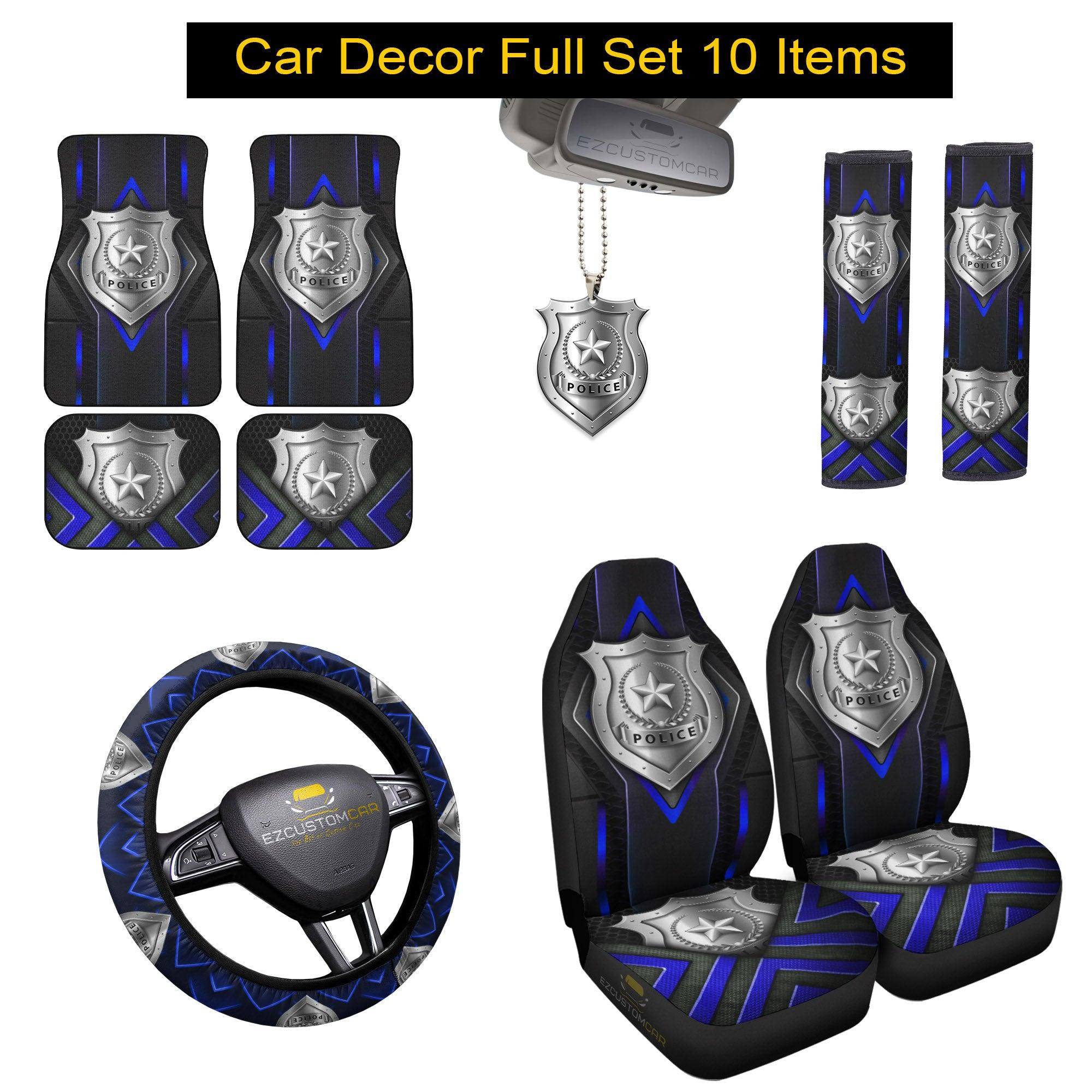 US Police Force Car Mats x Seat Covers