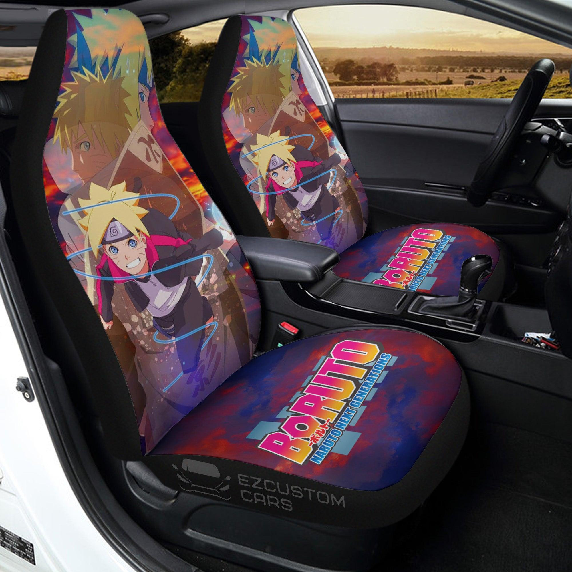 Uzumaki Naruto Car Seat Covers Cutsom Boruto Anime Car Decor