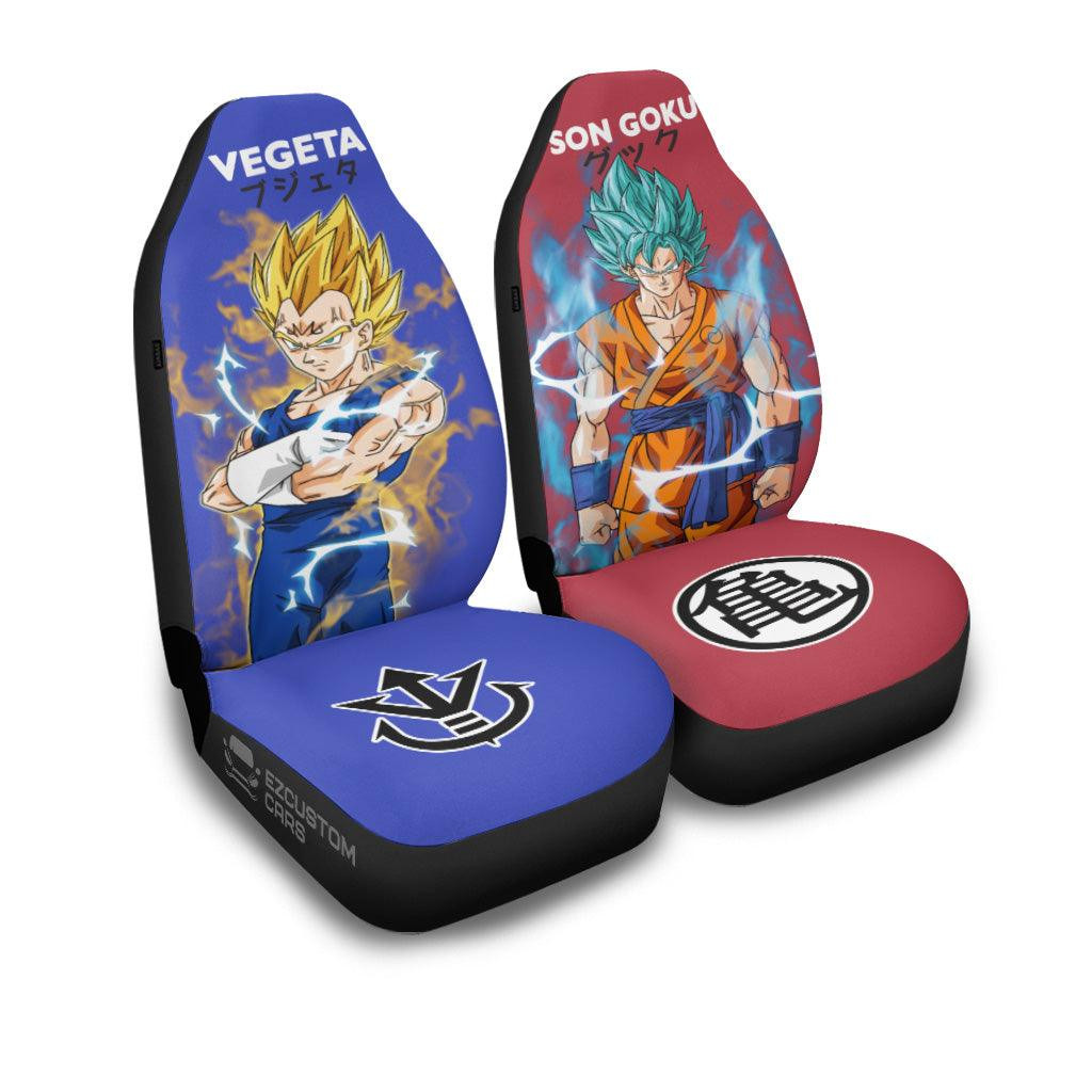 Vegeta and Son Goku Car Seat Covers Custom Anime Dragon Ball Z Car Accessories