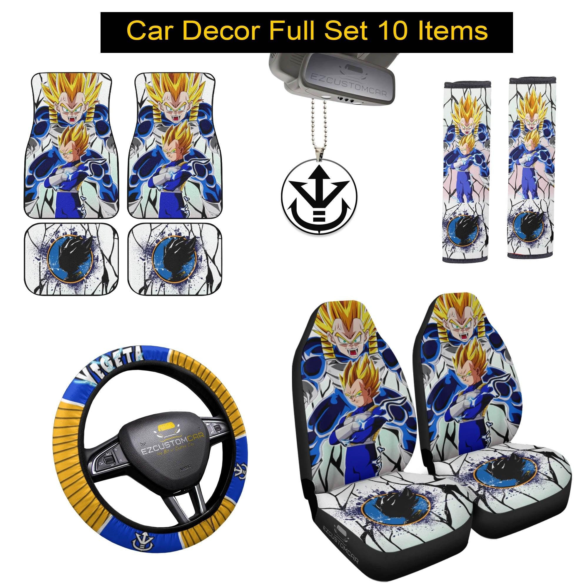 Dragon Ball Z Cover Bundle Car Mats x Seat Covers Set