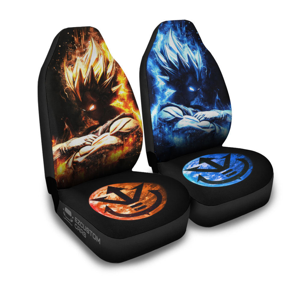 Vegeta Saiyan and Blue Car Seat Covers Custom for Dragon Ball Anime Car Decor