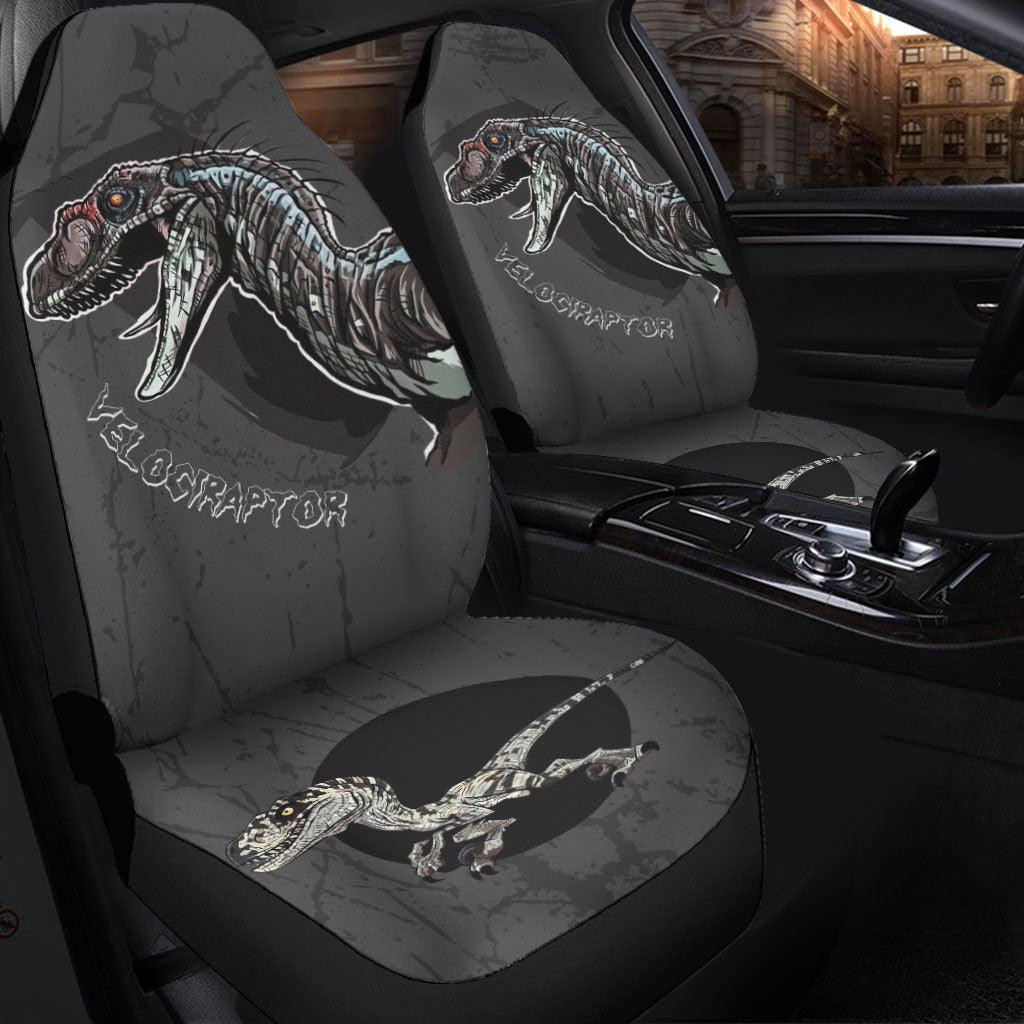 Velociraptor Car Seat Covers Custom Dinosaur Car Accessories