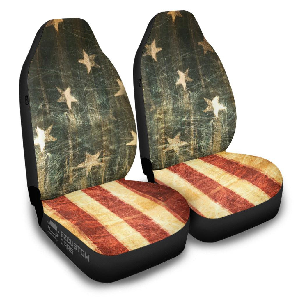 Vintage American Flag Seat Covers