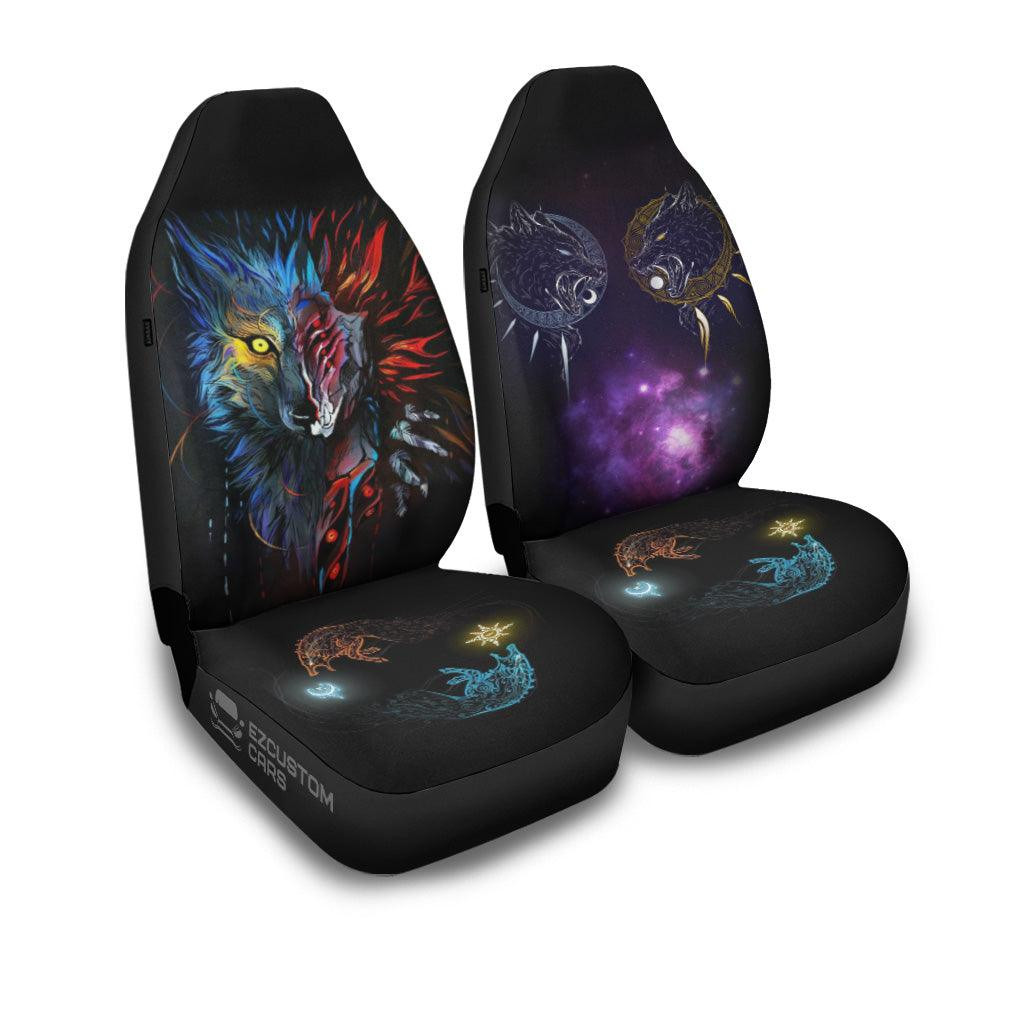 Waliicorners Galaxy Space Car Seat Covers Custom Animal Car Accessories