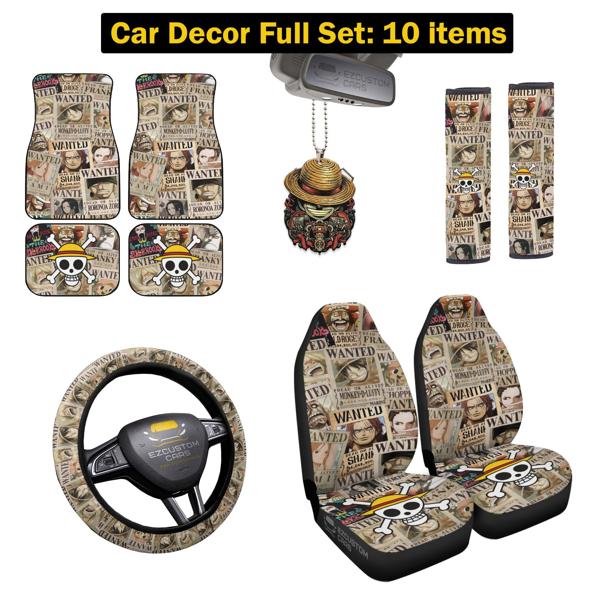 Wanted Posters One Piece Car Mats x Seat Covers Wanted Posters One Piece Car Mats x Seat Covers