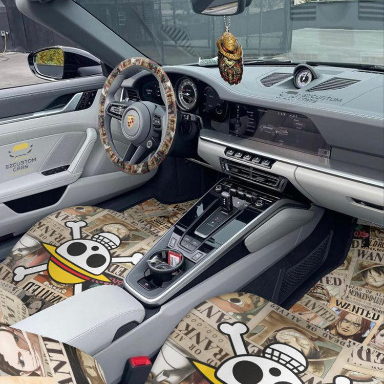 Wanted Posters One Piece Car Mats x Seat Covers