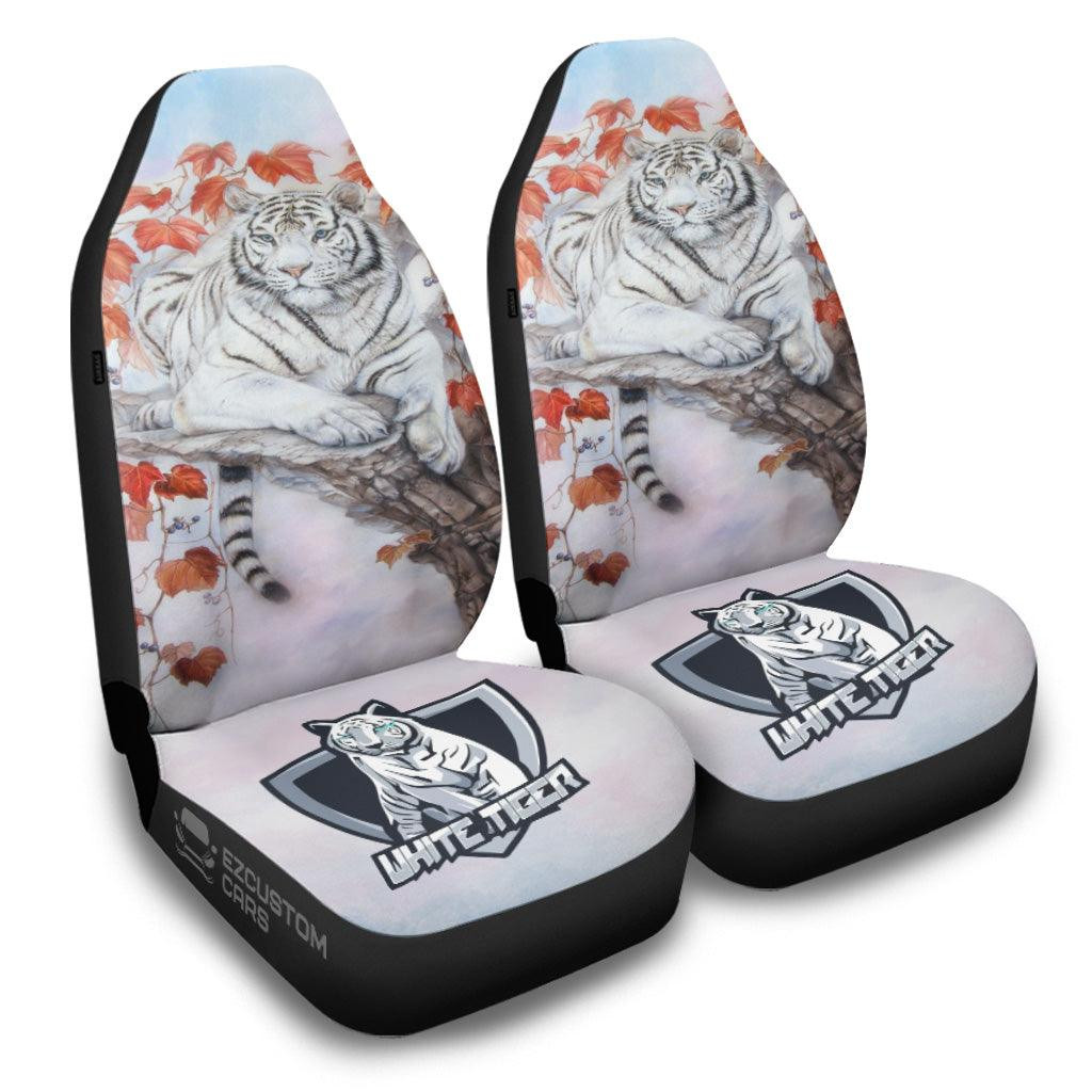 White Tiger Car Seat Covers Custom Tiger Car Accessories