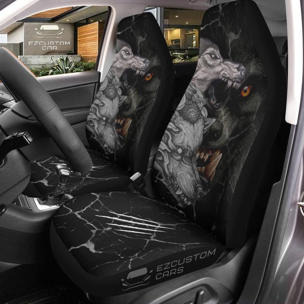 Wolf Hunter Car Seat Covers Custom Animal Car Accessories