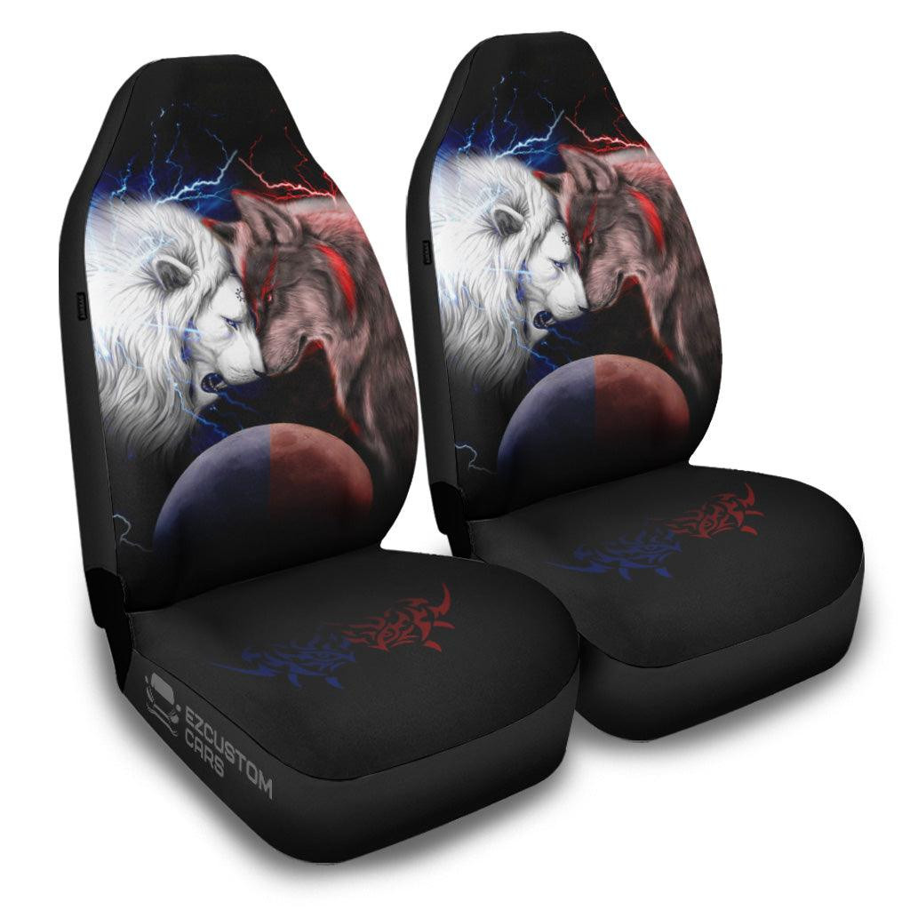 Wolf x Lion Car Seat Covers Custom Lion Car Accessories