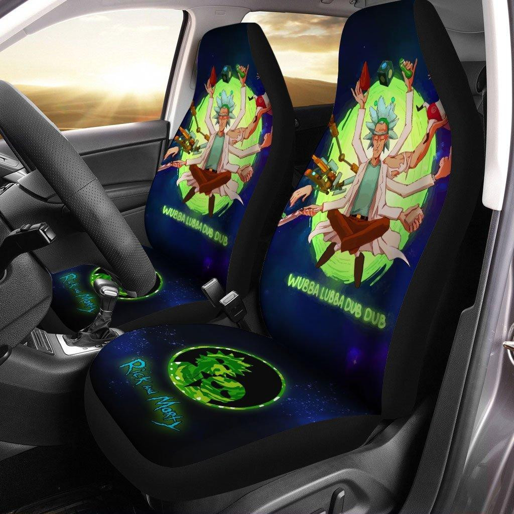 Wubba Lubba Dub Dub Rick Custom Car Seat Covers Wubba Lubba Dub Dub Rick Custom Car Seat Covers