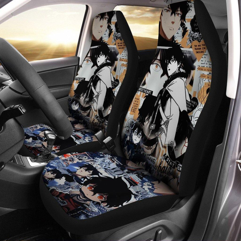 Zora Black Clover Car Seat Covers