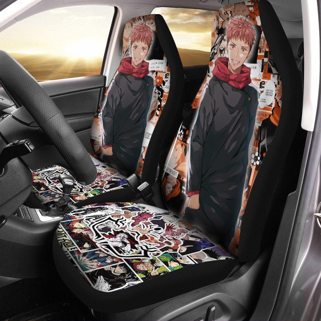 Yuji Car Seat Covers Jujutsu Kaisen