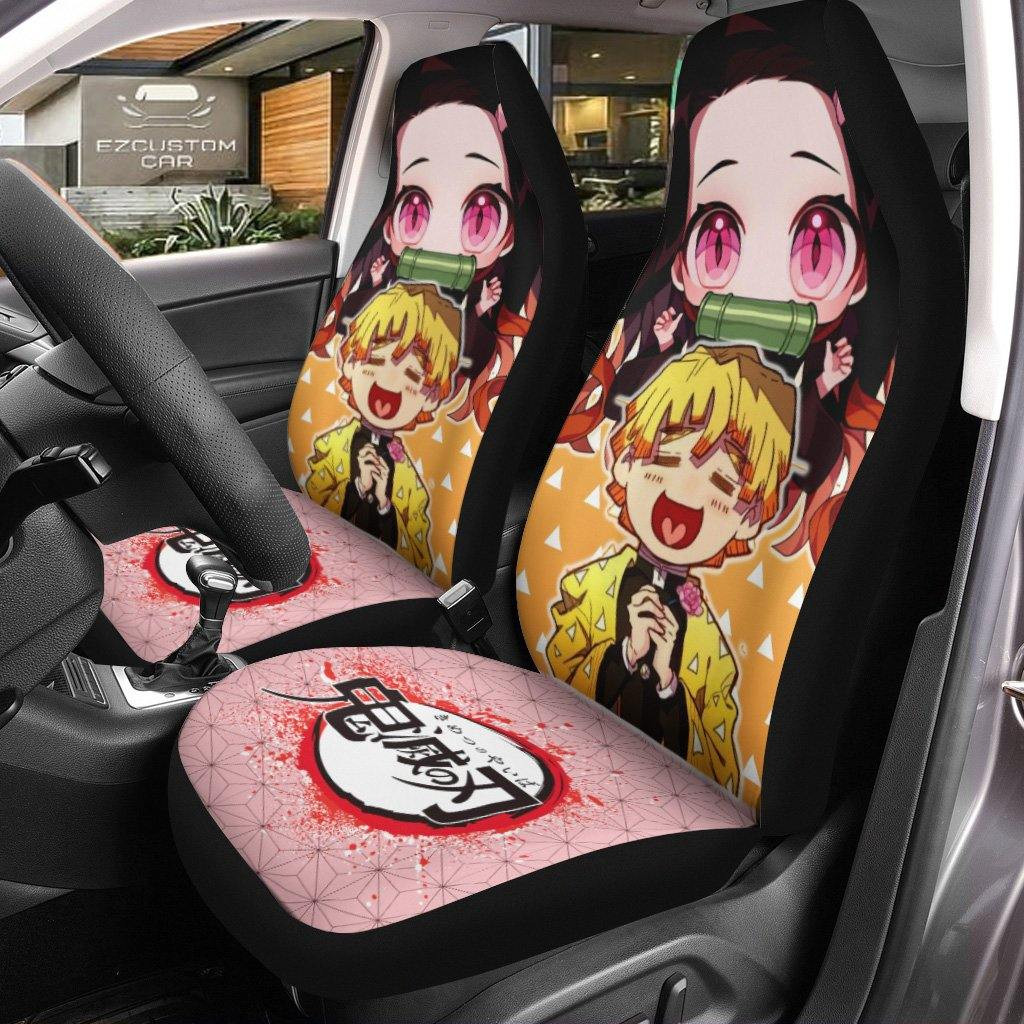 Zenitsu and Nezuko Demon Slayers Car Seat Covers
