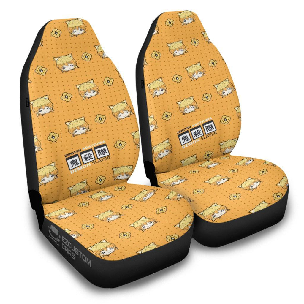 Zenitsu Demon Slayer Car Seat Covers Anime Car Decor