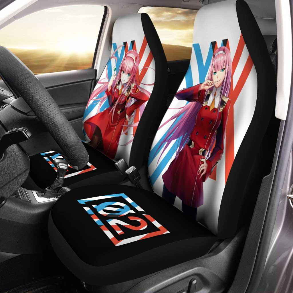 Hiro x Zero Two Darling In The Franxx Anime Car Seat Covers Fan Gift