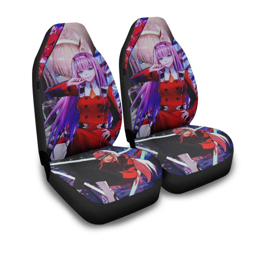 Zero Two Waifu Darling In The Franxx Anime Car Seat Covers Fan Gift