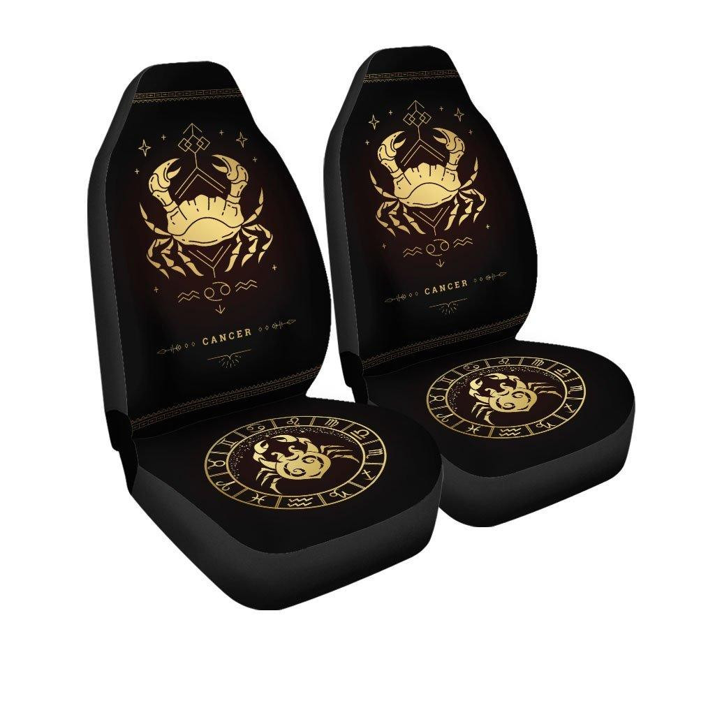 Zodiac Golden Capricorn Horoscope Car Seat Covers