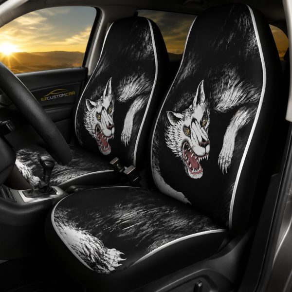 Angry Wolf Car Seat Covers Angry Wolf Car Seat Covers