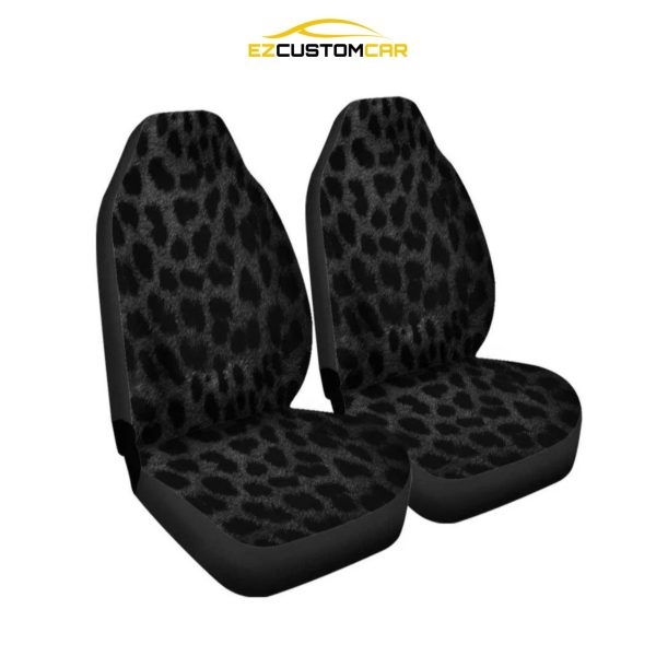 Black Cheetah Pattern Car Seat Covers 003