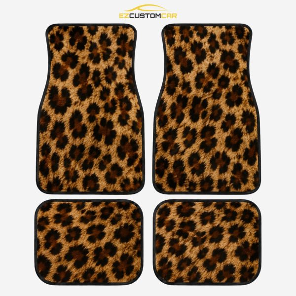 Brown Printed Cheetah Car Floor Mats