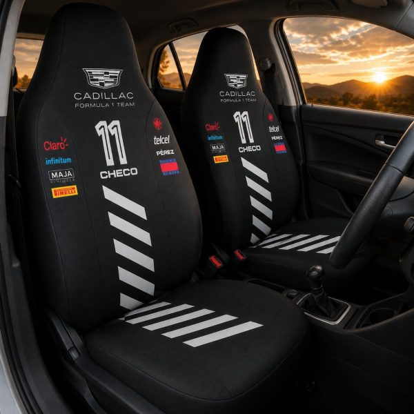 Checo Perez Playera Cadillac 2026 Custom Racing Car Seat Covers