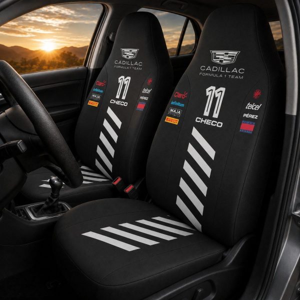 Checo Perez Playera Cadillac 2026 Custom Racing Car Seat Covers