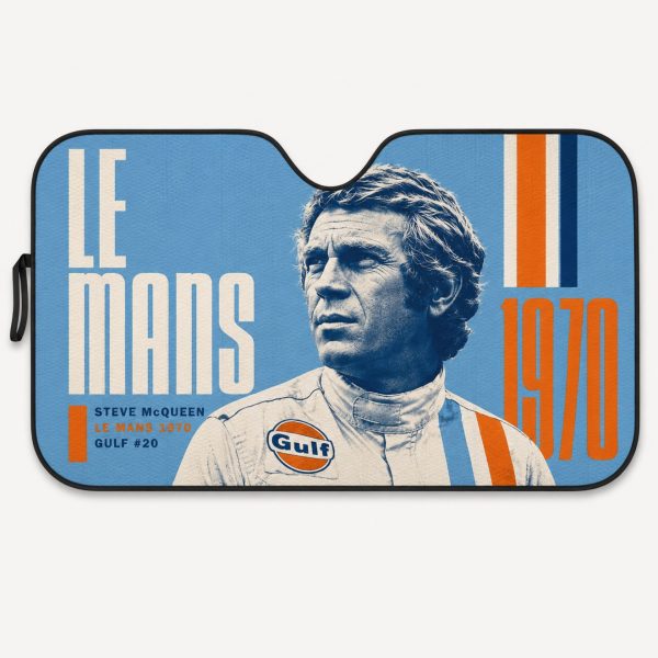 Gulf Steve McQueen Le Mans Porsh 917 Racing Car Windshield Sunshade