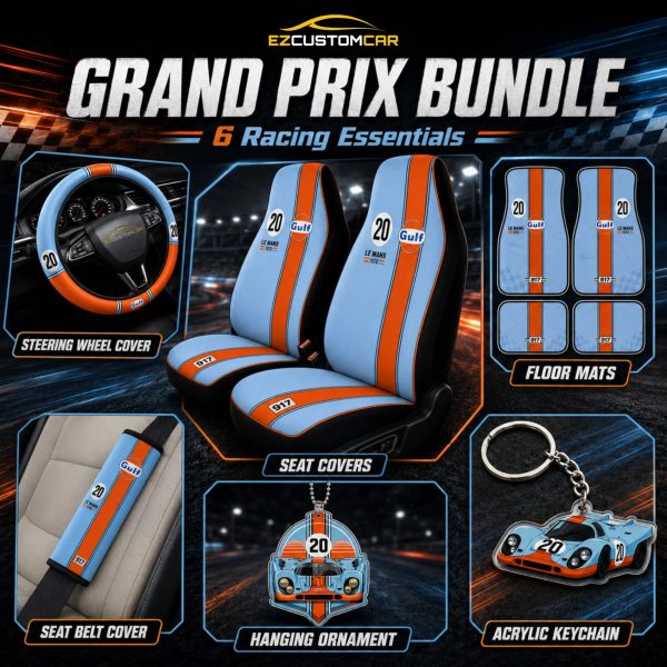 Gulf Steve McQueen Le Mans Porsh 917 Racing GRAND PRIX SET Gulf Steve McQueen Le Mans Porsh 917 Racing GRAND PRIX SET