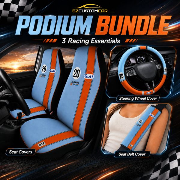 Gulf Steve McQueen Le Mans Porsh 917 Racing PODIUM SET Gulf Steve McQueen Le Mans Porsh 917 Racing PODIUM SET