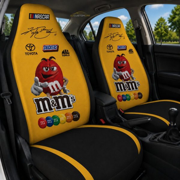 Kyle Busch Custom Car Seat Covers M&M’s 2020 Collection