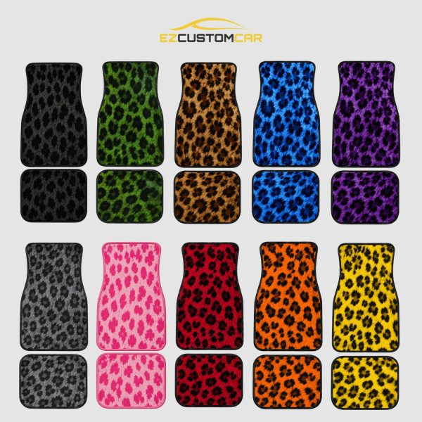 Printed Cheetah Car Floor Mats Collection