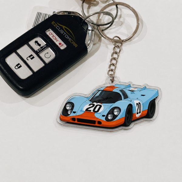 Racing Keychains Gulf Steve McQueen Le Mans Porsh 917
