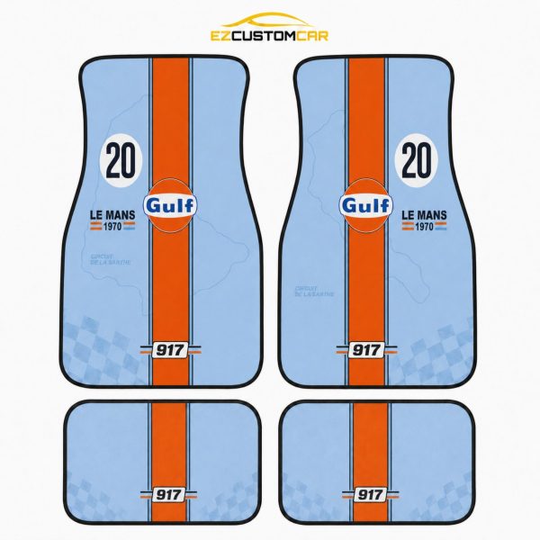 Steve McQueen #20 917 Gulf Le Mans Custom Car Floor Mats Steve McQueen #20 917 Gulf Le Mans Custom Car Floor Mats
