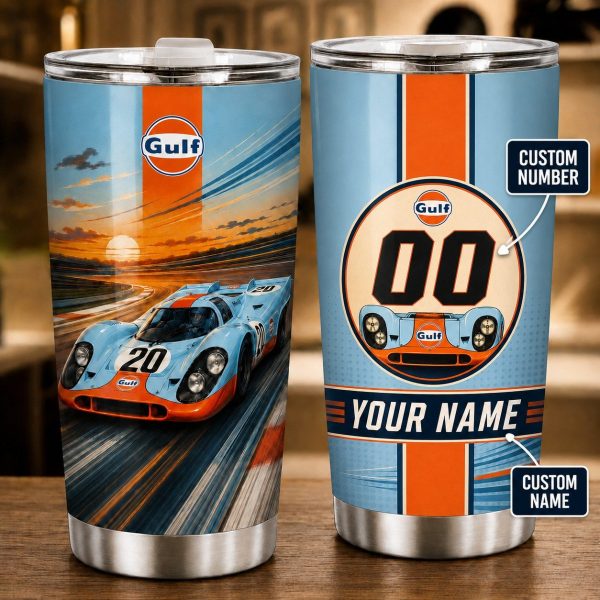 Steve McQueen #20 917 Gulf Le Mans Custom Car Tumbler