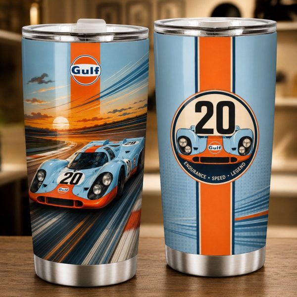 Steve McQueen 20 917 Gulf Le Mans Custom Car Tumbler