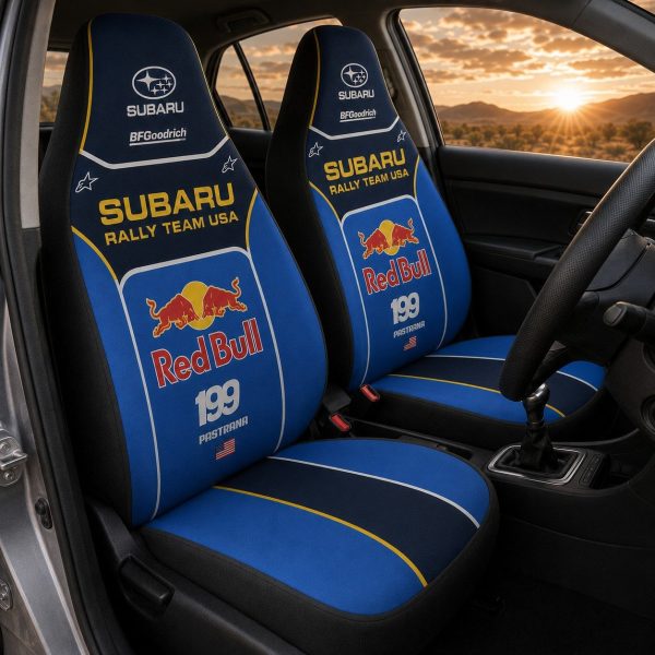 Travis Pastrana Custom Racing Car Seat Covers 2021 Subaru Rally Team