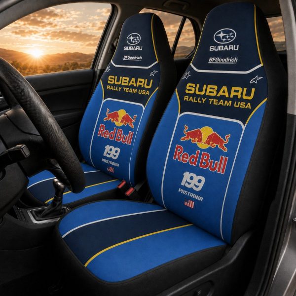 Travis Pastrana Custom Racing Car Seat Covers 2021 Subaru Rally Team